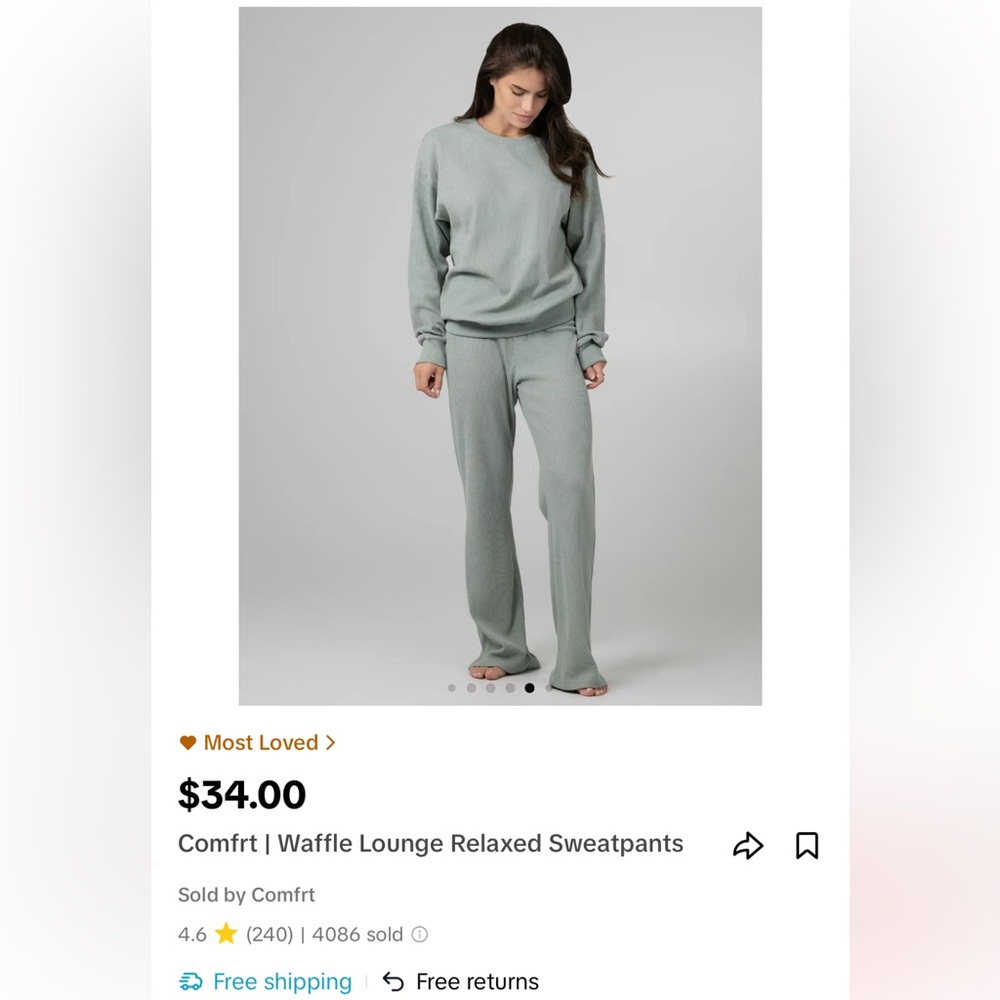 Comfrt Waffle Lounge Relaxed Sweatpants